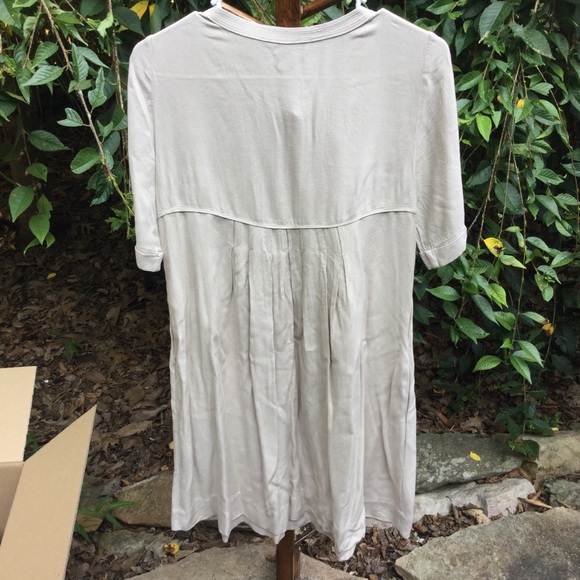 Sandro Dress 2 Tan Pockets Short Sleeves Paris - Picture 4 of 8